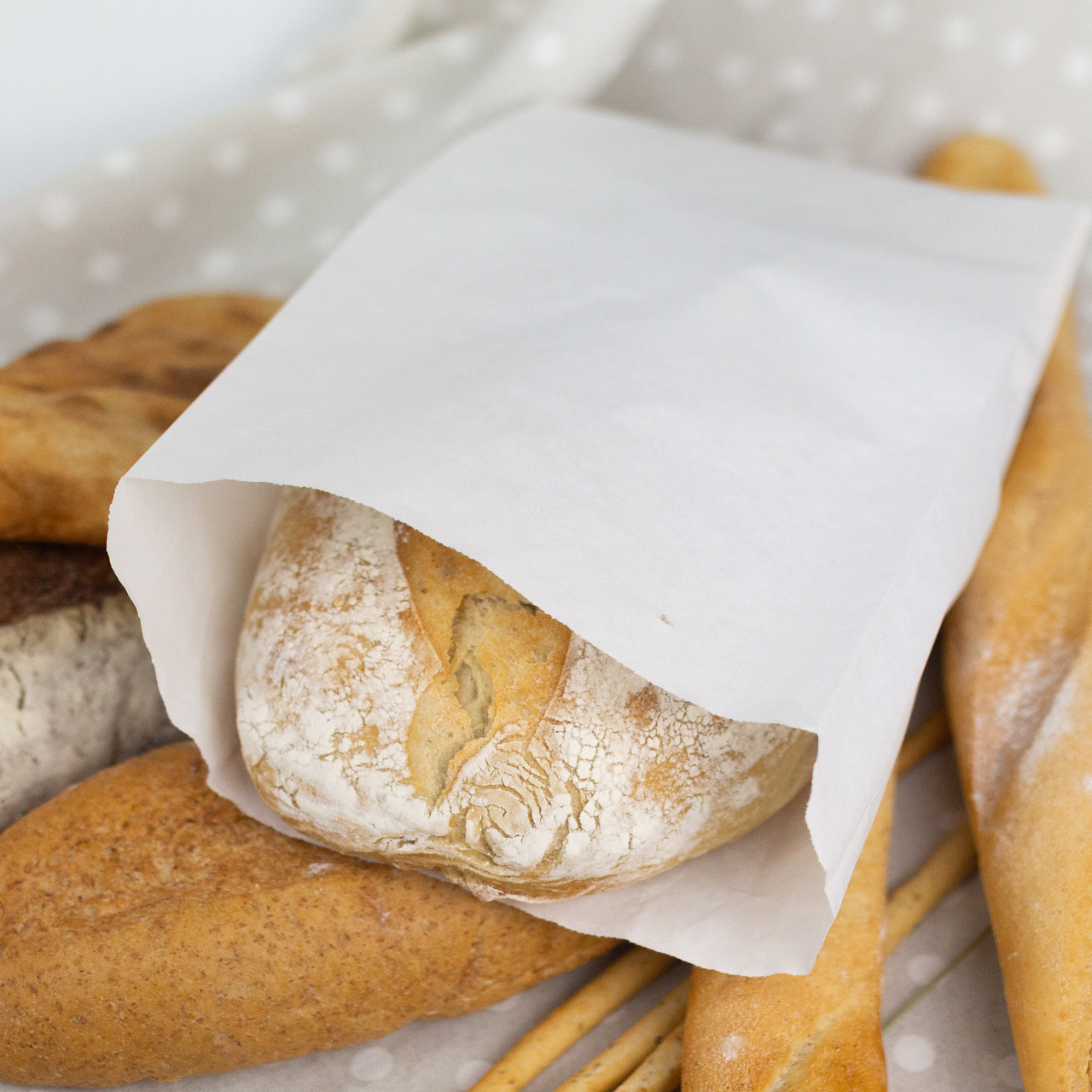 Пакети паперові для лаваша і хліба 220*80*380 мм білий крафт пакет саше