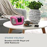 CD-плеєр Harper CD Boombox Bluetooth Cassette FM AUX USB Рожевий (Німеччина, читати опис), фото 3