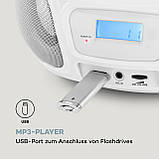 Roadie Sing CD Boombox FM Radio Light Show CD Player Microphone White (Германия, читать описание), фото 5