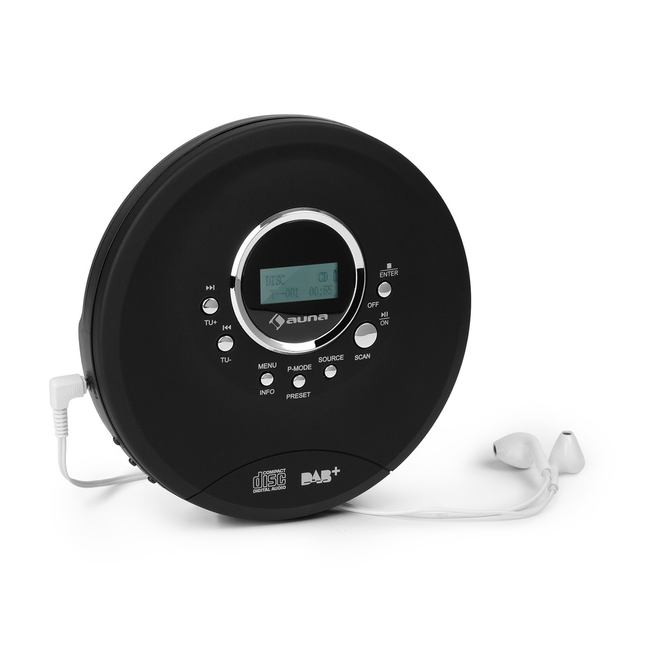 CDC 200 DAB+ Discman DAB+/FM Батарея MP3-CD РК-дисплей Чорний (Німеччина, читати опис), фото 1