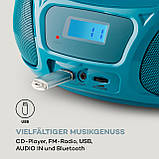 Roadie Sing CD Boombox FM Радіо Світлове шоу CD Player Мікрофон Аквамарин (Німеччина, читати опис), фото 4