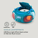 Roadie Sing CD Boombox FM Радіо Світлове шоу CD Player Мікрофон Аквамарин (Німеччина, читати опис), фото 5