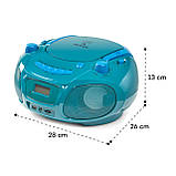 Roadie Sing CD Boombox FM Радіо Світлове шоу CD Player Мікрофон Аквамарин (Німеччина, читати опис), фото 6
