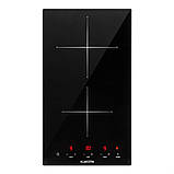 Індукційна варильна панель VariCook Domino, подвійна варильна панель, 3100 Вт, склокераміка, чорний колір, фото 2