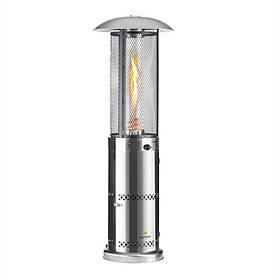 Нагрівач для тераси Goldflame Deluxe 36 000 БТЕ/11 кВт, мобільний, із загартованого скла, з неіржавкої