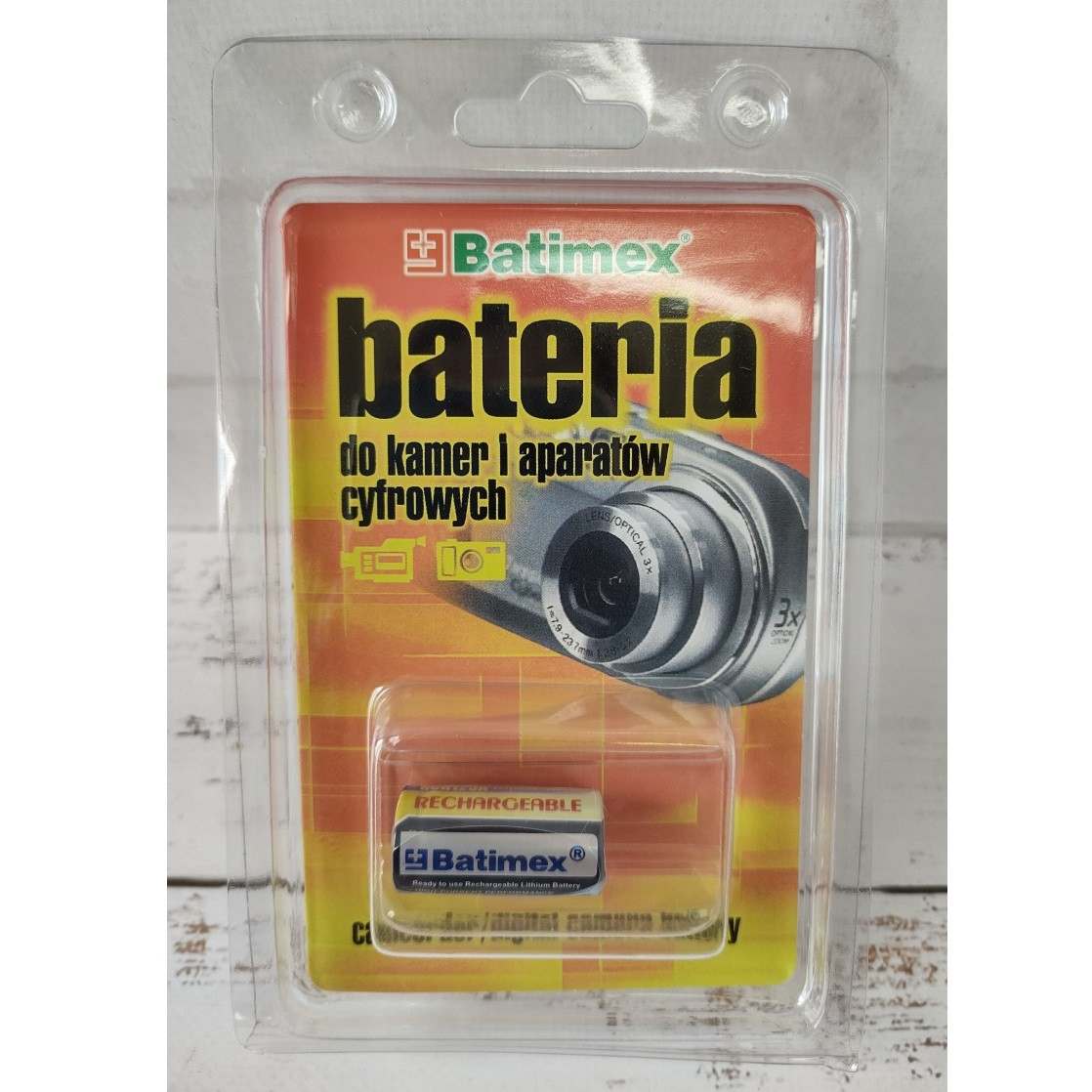Акумулятор 16340 (RCR123A) BATIMEX 500mAh/1.5Wh 3.0V Li-ion 1шт