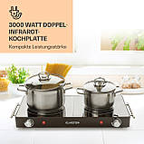 Варильна панель VariCook Duo 3000 Вт Корпус із неіржавкої сталі Ручки для перенесення Чорний (Німеччина, читати, фото 3