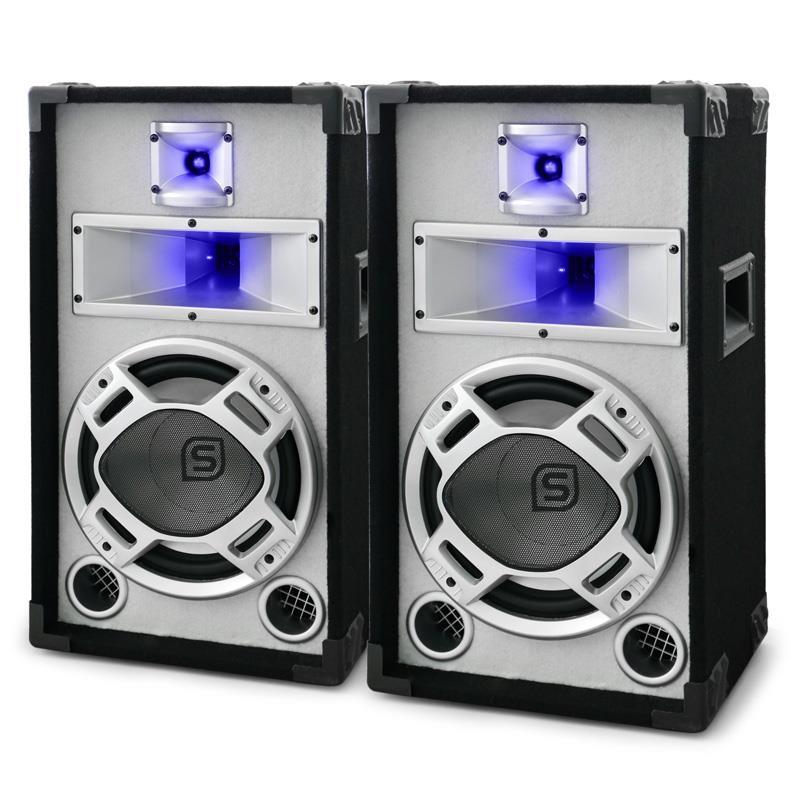 Дископара акустичних боксів 25 см пасивні динаміки білі 400 Вт світловий ефект (Німеччина, читати опис), фото 1