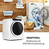 EZ Суха сушильна машина Вентильована сушарка 1500 Вт 6 кг 60 см Білий (Німеччина, читати опис), фото 4