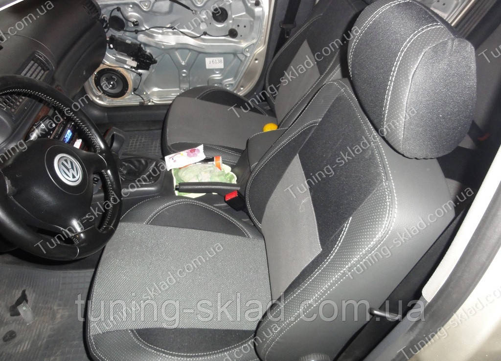 Чохли на сидіння Фольксваген Пассат Б5 (чохли з екошкіри Volkswagen Passat B5 стиль Premium), фото 1