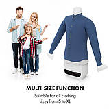 ShirtButler Pro Автоматична система сушіння сорочки та штанів 1200 Вт 2-в-1 Таймер 70 °C Біла насадка для сушіння, фото 6
