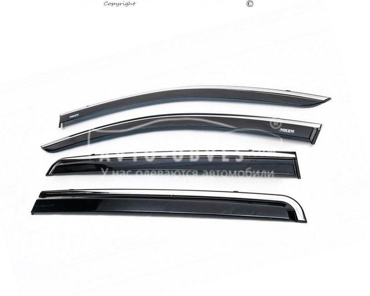 Дефлектори вікон Renault Lodgy - тип: вітровики, з хром молдингом, фото 1