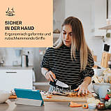 Кітано 8 шт. Набір ножів із блоком 7 ножів сталь благородний дерев'яний блок дуб (Німеччина, читати опис), фото 2