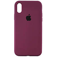 Чехол Silicone Full Cover для Apple iPhone XR Plum