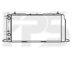 Радиатор охлаждения двигателя Audi 100 C3 (82-91) 1.8 М/А, с конд. (Ava)