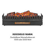 Електрокамін Kamini FXL Камінна топка 1000/2000 Вт 2 Вт LED чорний 65 см (Німеччина, читати опис), фото 4
