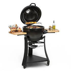 Duomo Kamadogrill Термометр Приставні столики Мобільна керамічна решітка з неіржавкої сталі Ø49см