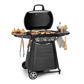 Газовий гриль Vanquish 3 пальники з неіржавкої сталі 9 кВт (3 x 3 кВт) Поверхня гриля 63,5 x 45 см чорна