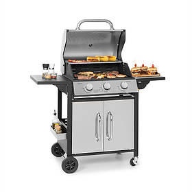 Газовий гриль Tomahawk 3 пальники по 3,6 кВт Гриль 60 x 43,5 см із неіржавкої сталі (Німеччина, читати