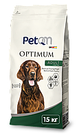 PetQM Dog Optimum Adult rich in Fresh Poultry сухой корм Optimum для взрослых собак с птицей, 15 кг