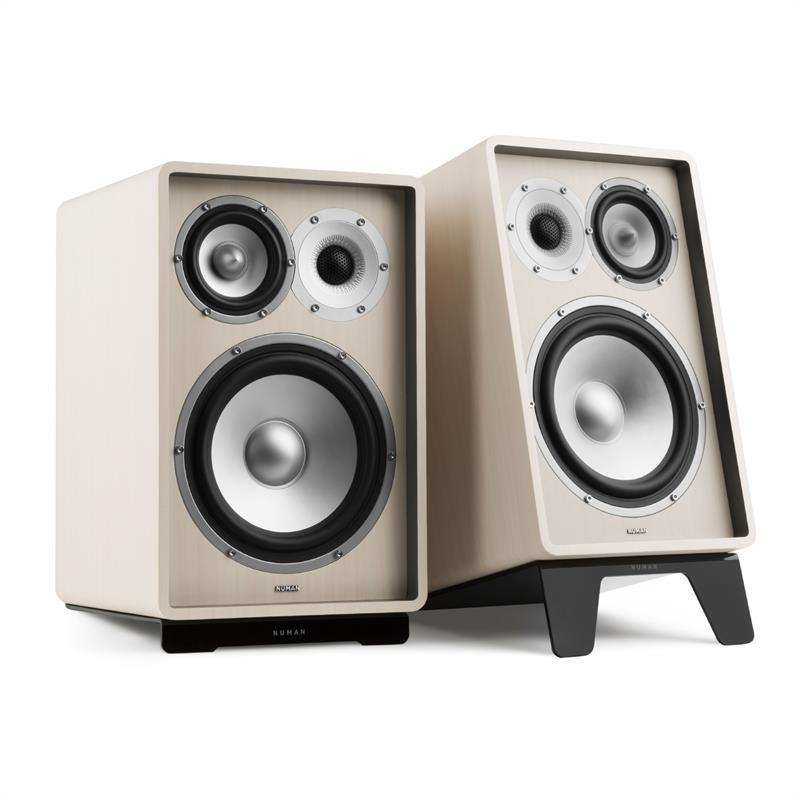 РЕТРОСПЕКТИВА 1978 MKII — Пара трисмугових поличних динаміків білий/чорний Білий  ⁇  Без кришки  ⁇  Чорний, фото 1