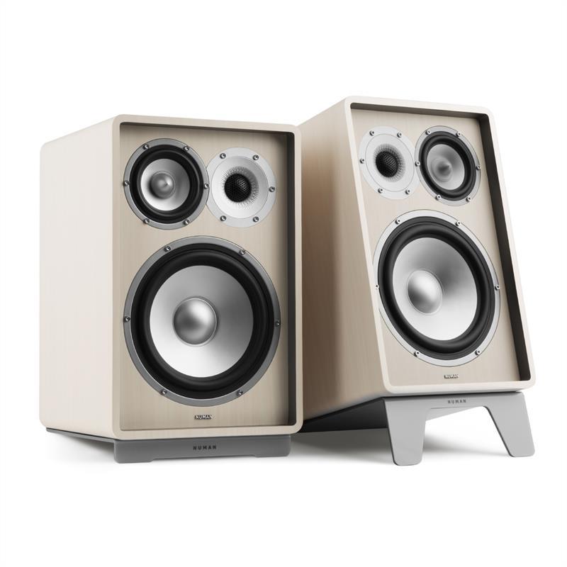 РЕТРОСПЕКТИВА 1978 MKII — Пара трисмугових поличних колонок білий/сірий Білий ⁇ Без кришки ⁇ Сірий (Німеччина,, фото 1