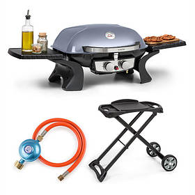 Газовий гриль Parforce Duo 2 пальники 4.4kW 15000BTU 300 °C газовий шланг сірий (Німеччина, читати