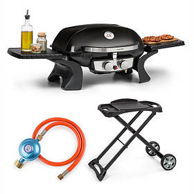 Газовий гриль Parforce Duo 2 пальники 4.4kW 15000BTU газовий шланг чорний (Німеччина, читати опис)