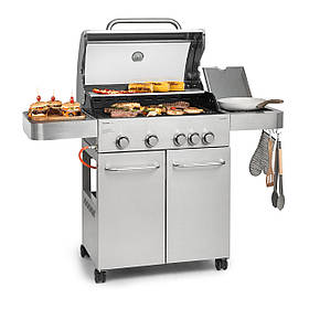 Газовий гриль Valkyrie 4x3,5 кВт + пальник 3,15 кВт решітка 74x44 см оглядове вікно з неіржавкої сталі 5