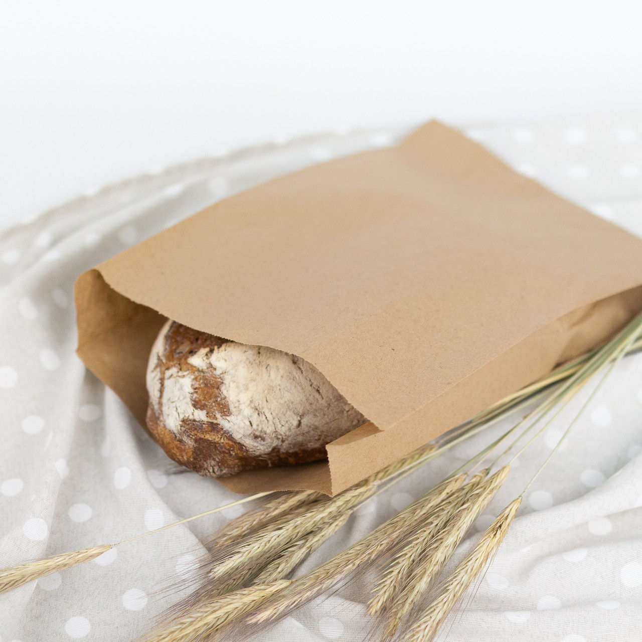 Паперовий упаковочный пакет для хліба 220*60*340 мм крафт пакет бурий