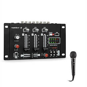 DJ-21 BT DJ-мікшер комплект мікшерів USB-мікрофон чорний (Німеччина, читати опис)