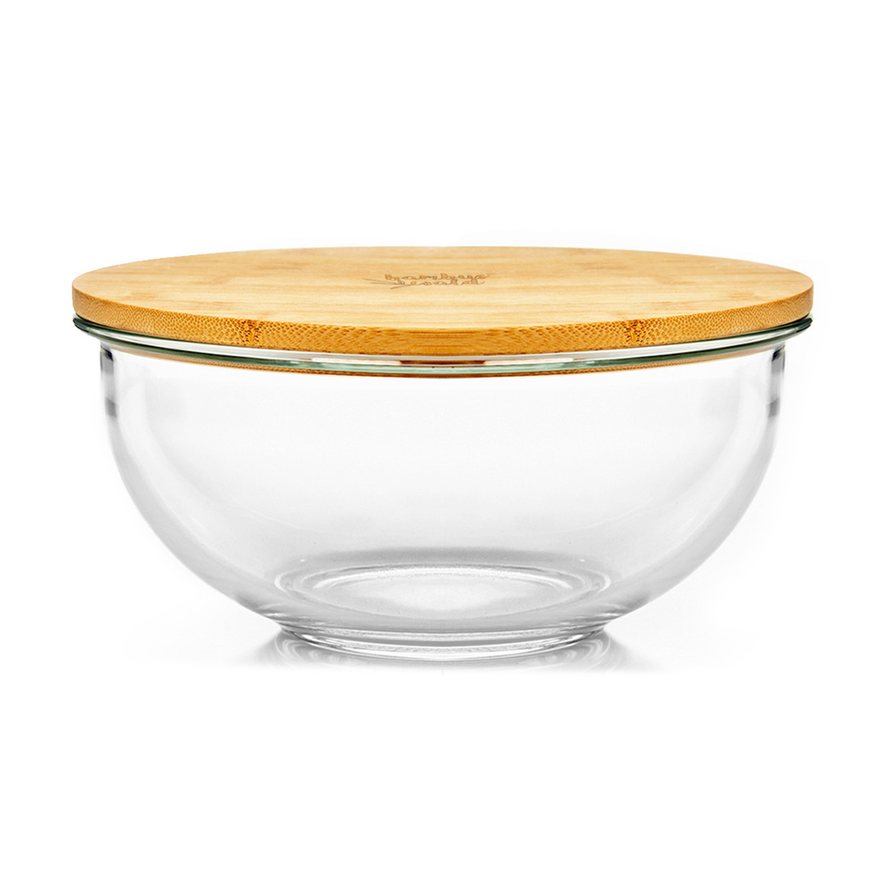 Скляна чаша 1365 мл Бамбукова кришка із замком Не містить BPA Розмір M 1365 мл (Німеччина, читати, фото 1
