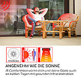 Інфрачервоний нагрівач для патіо Heatbell Wall Smart IPX4 800/1200/2000W Outdoor Black (Німеччина, читати, фото 5