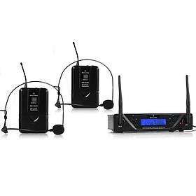 UHF-450 Duo2 2-канальний бездротовий мікрофон UHF 2 мікрофони для гарнітури (Німеччина, читати опис)