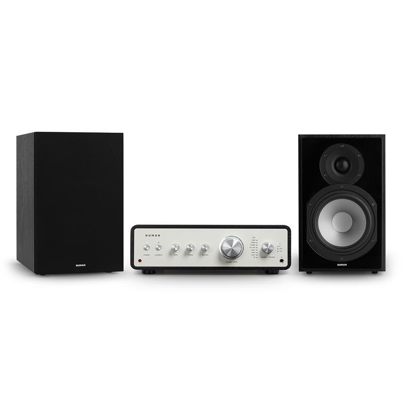 Drive 802 Stereo Set Цифровий стереопідсилювач + 2 поличні динаміки BT5.0 Пульт дистанційного керування, фото 1