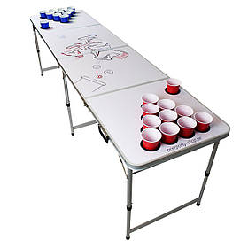 Backspin Beer Pong Table Set White DIY Ручки для перенесення Тримача м'яча 6 м'ячів Ігровий стіл і чашка
