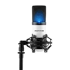 MIC-900WH-LED USB Конденсаторний мікрофон Білий Кардіоїдний студійний світлодіод Білий (Німеччина,
