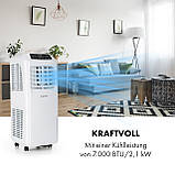 Pure Blizzard 3 2G Мобільний кондиціонер 7000 BTU/2,1 кВт Пульт дистанційного керування Білий, фото 3