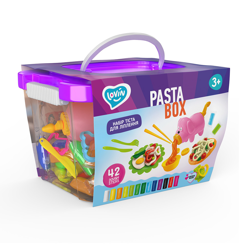 Набір тіста для ліплення Pasta box ТМ Lovin 41139 паста машина формочки 3D-молд інструмент посуд пластилін Ловін, фото 1