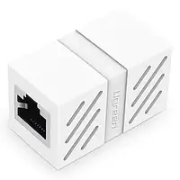 Соединитель витой пары RJ45 Ugreen Cat7 Cat6 Cat5e разъем-удлинитель Ethernet White (NW114) 20311