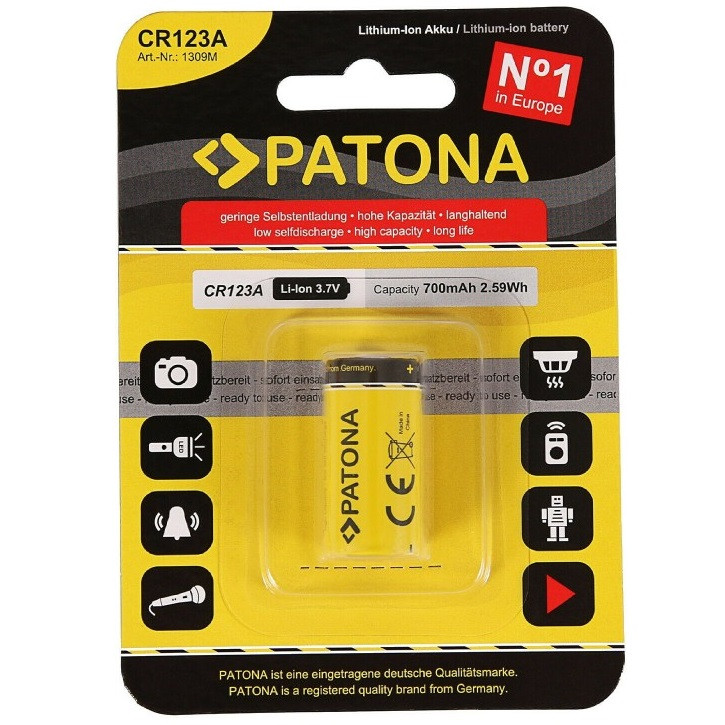 Акумулятор PATONA AKU CR123A 700MAH 3.7V