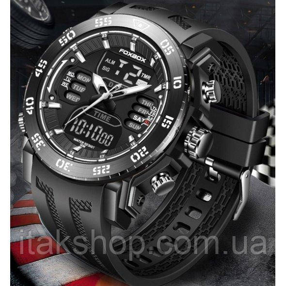 Мужские водостойкие наручные часы Foxbox Great (black) - фото 3 - id-p1662326291