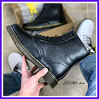 Черевики демісезонні жіночі Dr. Martens black / Мартінси термо чорні / мартінс др. мартенс демо