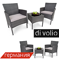 Набор садовой мебели Di Volio SIENA DV-011GF Серый. Плетеные из искусственного ротанга . или. Для дома.