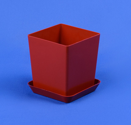 Горщик для кактуса з підставкою 400 мл (коричневий), фото 1