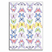 Метелики різнобарвні 2 вафельна картинка