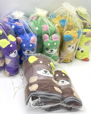 Комплект рушники лазня+лицо однотонні P12