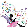 Вінілові наклейки на стіну Квіткова фея Butterfly (лист 60 х 90 см) Б168-5, фото 9