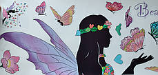 Вінілові наклейки на стіну Квіткова фея Butterfly (лист 60 х 90 см) Б168-5, фото 4