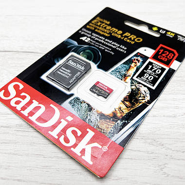 Картка пам'яті SANDISK EXTREME PRO V30 A2 microSDXC 128GB, фото 3